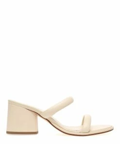 Aeyde Sandales à Talons Barbara Cuir Crème