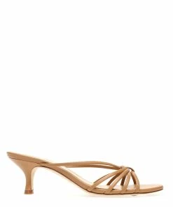 Aeyde Sandales à Talons Olga Cuir Noisette