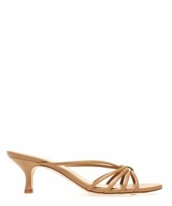 Aeyde Sandales à Talons Olga Cuir Noisette