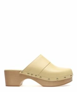 Aeyde Sabots Bibi Cuir Jaune