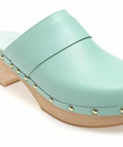Aeyde Sabots Bibi Cuir Turquoise -Golden Goose-boutique aeyde51453 pck20230109 4 scaled