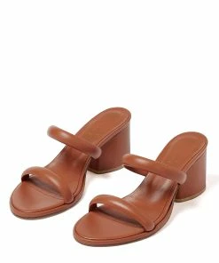 Aeyde Sandales à Talons Barbara Cuir Cognac -Golden Goose-boutique aeyde barbara nappa leather brandy 3 1