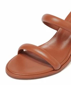 Aeyde Sandales à Talons Barbara Cuir Cognac -Golden Goose-boutique aeyde barbara nappa leather brandy 4