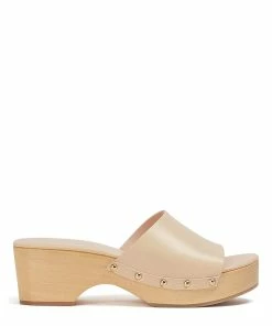 Aeyde Sabots Bobbie Cuir Beige
