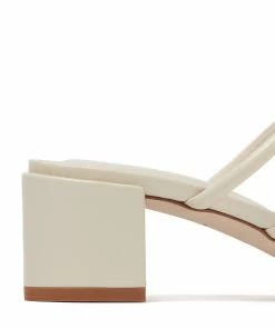 Aeyde Sandales à Talons Issa Cuir Crème -Golden Goose-boutique aeyde issa nappa leather creamy 5