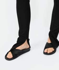 Ancient Greek Sandals Mules Whitney Satin Noir -Golden Goose-boutique ags11 look20221206 187