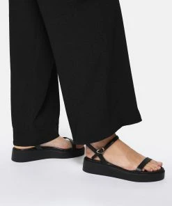 Ancient Greek Sandals Sandales Irida Cuir Noir -Golden Goose-boutique ags11 look20221207 423