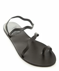Ancient Greek Sandals Sandales Elafonisos Cuir Noir -Golden Goose-boutique ags1148164 pck20221206 4