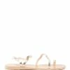 Ancient Greek Sandals Sandales Elafonisos Cuir Platinum