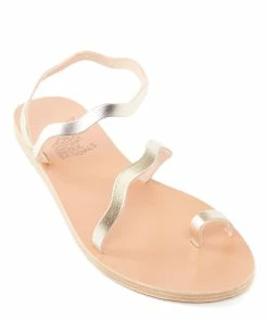Ancient Greek Sandals Sandales Elafonisos Cuir Platinum -Golden Goose-boutique ags1148165 pck20221206 4 1