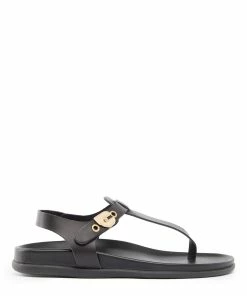 Ancient Greek Sandals Sandales Alki Cuir Noir
