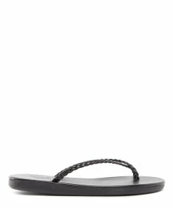 Ancient Greek Sandals Sandales Ioulia Cuir Noir