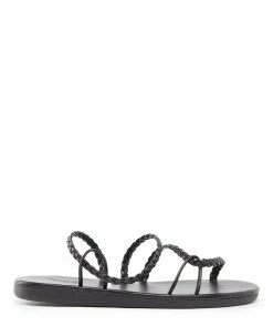 Ancient Greek Sandals Sandales Maya Cuir Noir