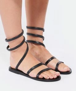 Ancient Greek Sandals Sandales Ofis Noir -Golden Goose-boutique agsof look20220524 432