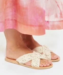 Ancient Greek Sandals Mules Thais Écru -Golden Goose-boutique agsth look20220608 114