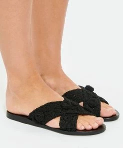 Ancient Greek Sandals Mules Thais Noir -Golden Goose-boutique agsth look20220608 124