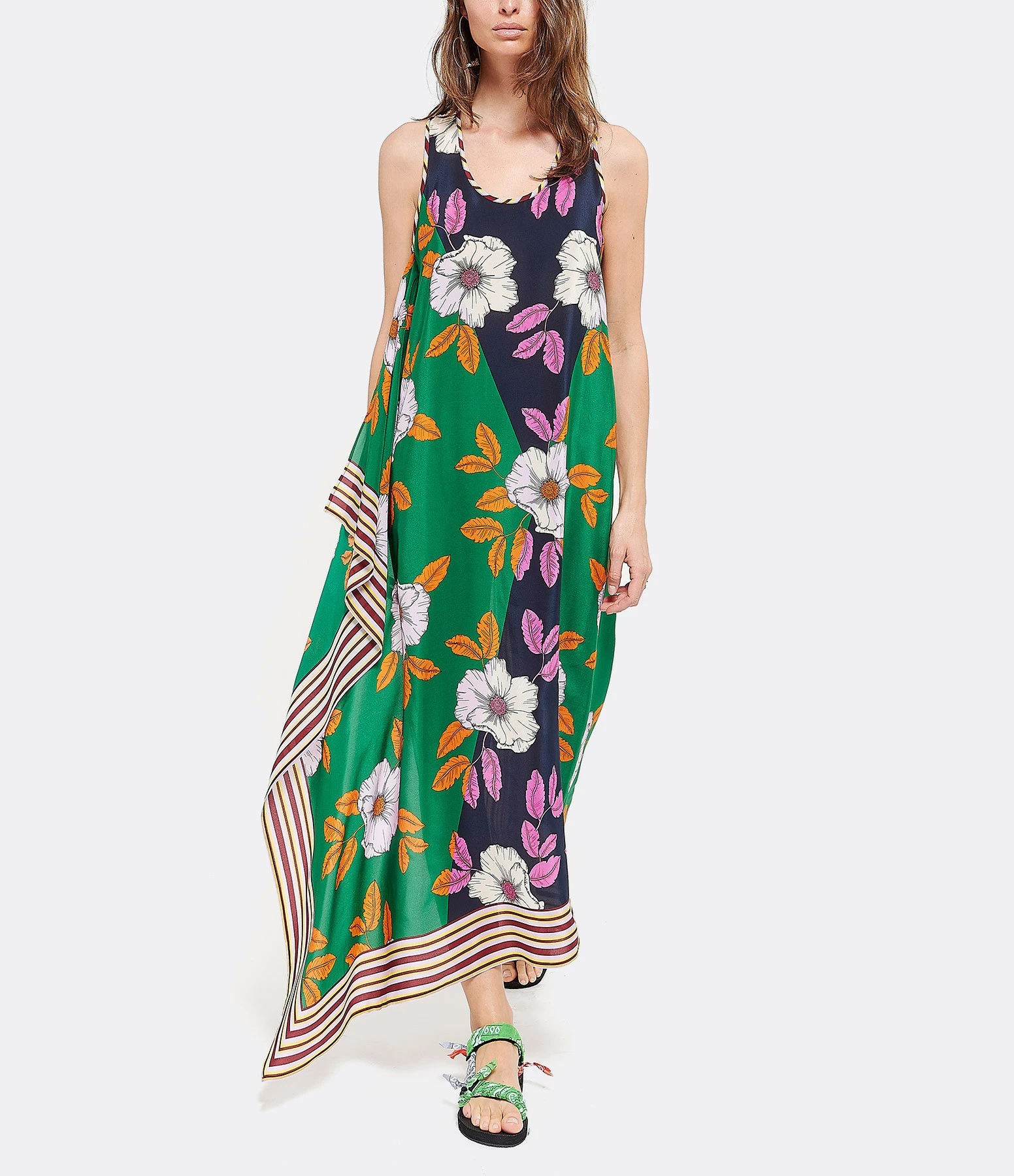 ARIZONA LOVE Sandales Trekky Bandana Vert Orange Blanc 8 ARIZONA LOVE Sandales Trekky Bandana Vert Orange Blanc – Image 6