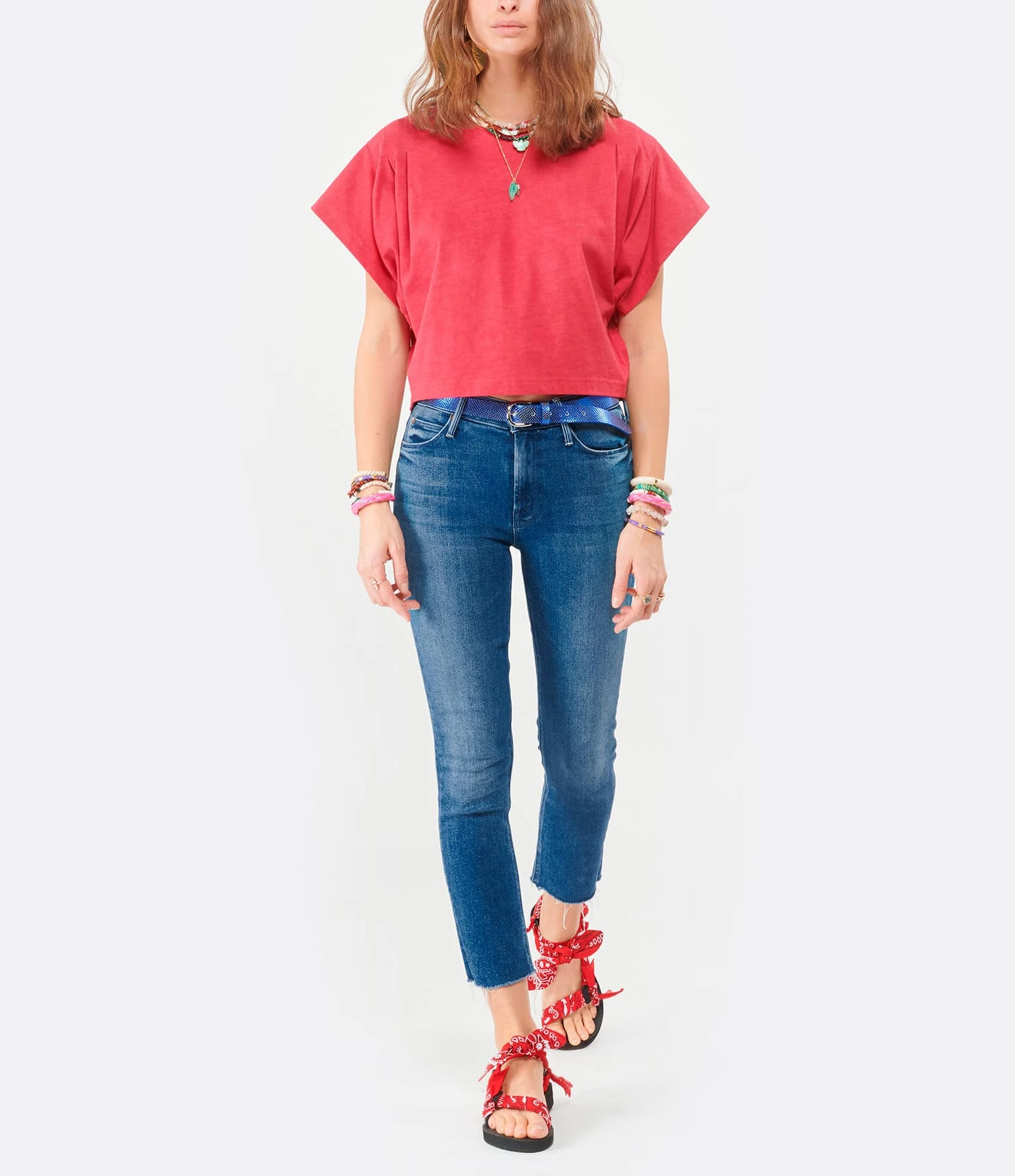 ARIZONA LOVE Sandales Trekky Nœud Bandana Rouge 8 ARIZONA LOVE Sandales Trekky Nœud Bandana Rouge – Image 6