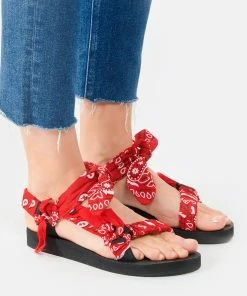 ARIZONA LOVE Sandales Trekky Nœud Bandana Rouge 13 ARIZONA LOVE Sandales Trekky Nœud Bandana Rouge -Golden Goose-boutique arizo look20210223 90