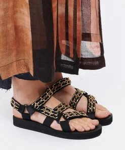 ARIZONA LOVE Sandales Trekky Trio Chain Doré -Golden Goose-boutique arizo look20220126 131