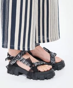 ARIZONA LOVE Sandales Trekky Sporty Bandana Noir -Golden Goose-boutique arizo look20220126 45