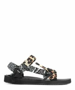 ARIZONA LOVE Sandales Trekky Imprimé Léopard Bandana Noir