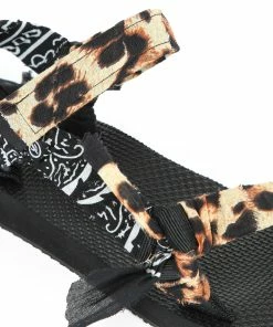 ARIZONA LOVE Sandales Trekky Imprimé Léopard Bandana Noir -Golden Goose-boutique arizo181807 pck20200127 4 1