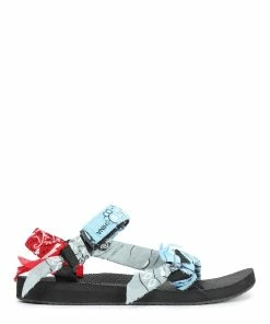 ARIZONA LOVE Sandales Trekky Bandana Bleu Gris Rouge