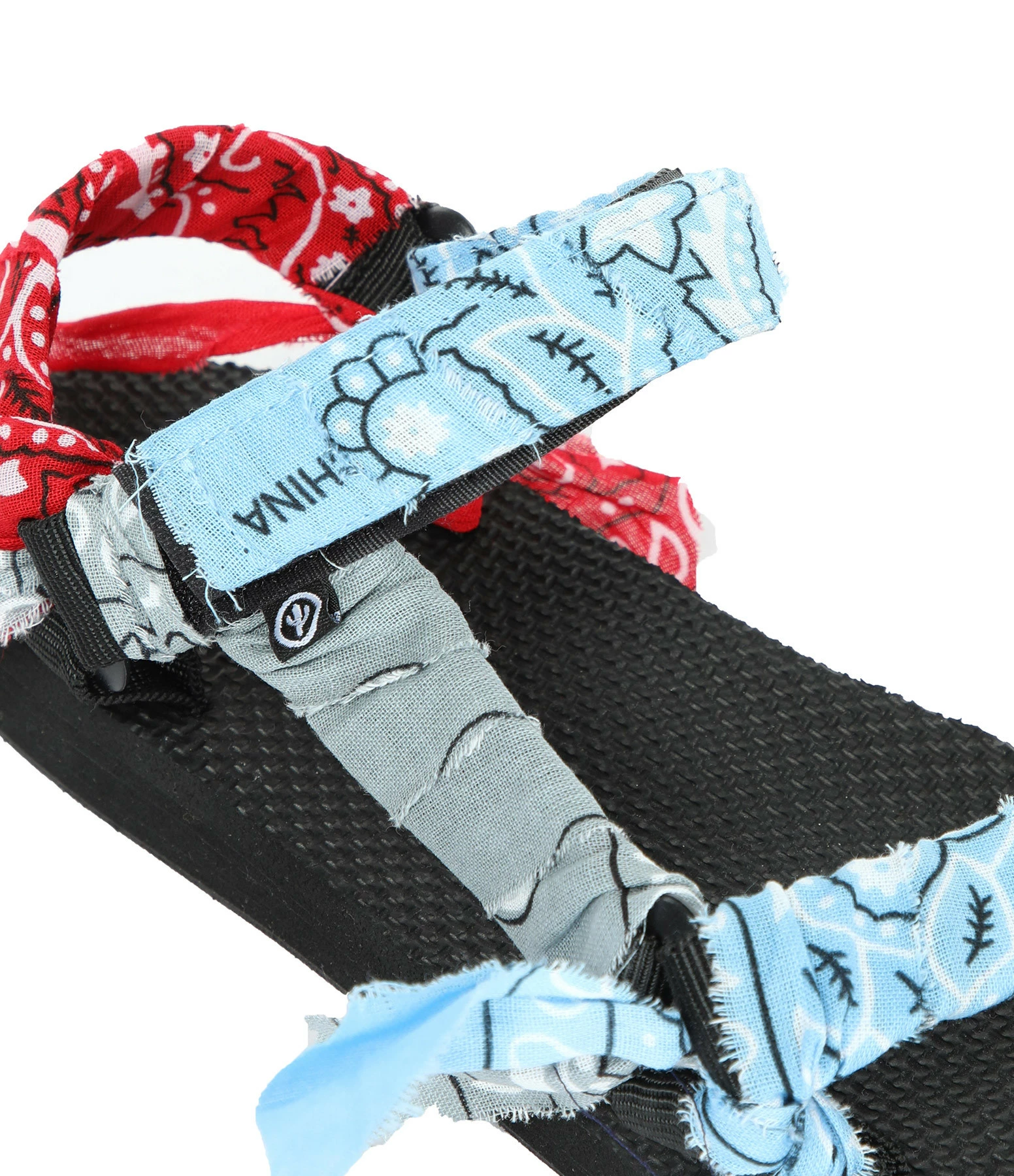 ARIZONA LOVE Sandales Trekky Bandana Bleu Gris Rouge 6 ARIZONA LOVE Sandales Trekky Bandana Bleu Gris Rouge – Image 4