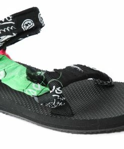 ARIZONA LOVE Sandales Trekky Bandana Vert Rose Noir -Golden Goose-boutique arizo25309 pck20200310 4