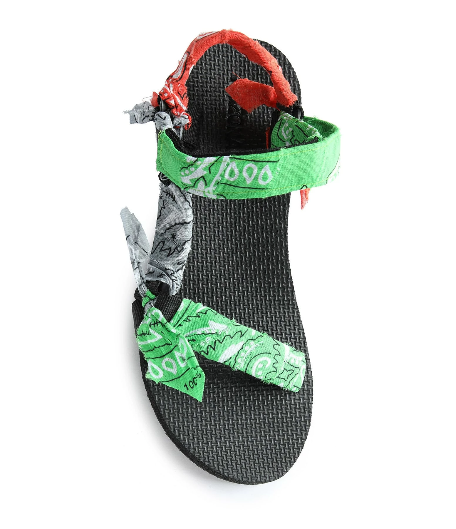 ARIZONA LOVE Sandales Trekky Bandana Vert Orange Blanc 4 ARIZONA LOVE Sandales Trekky Bandana Vert Orange Blanc – Image 2