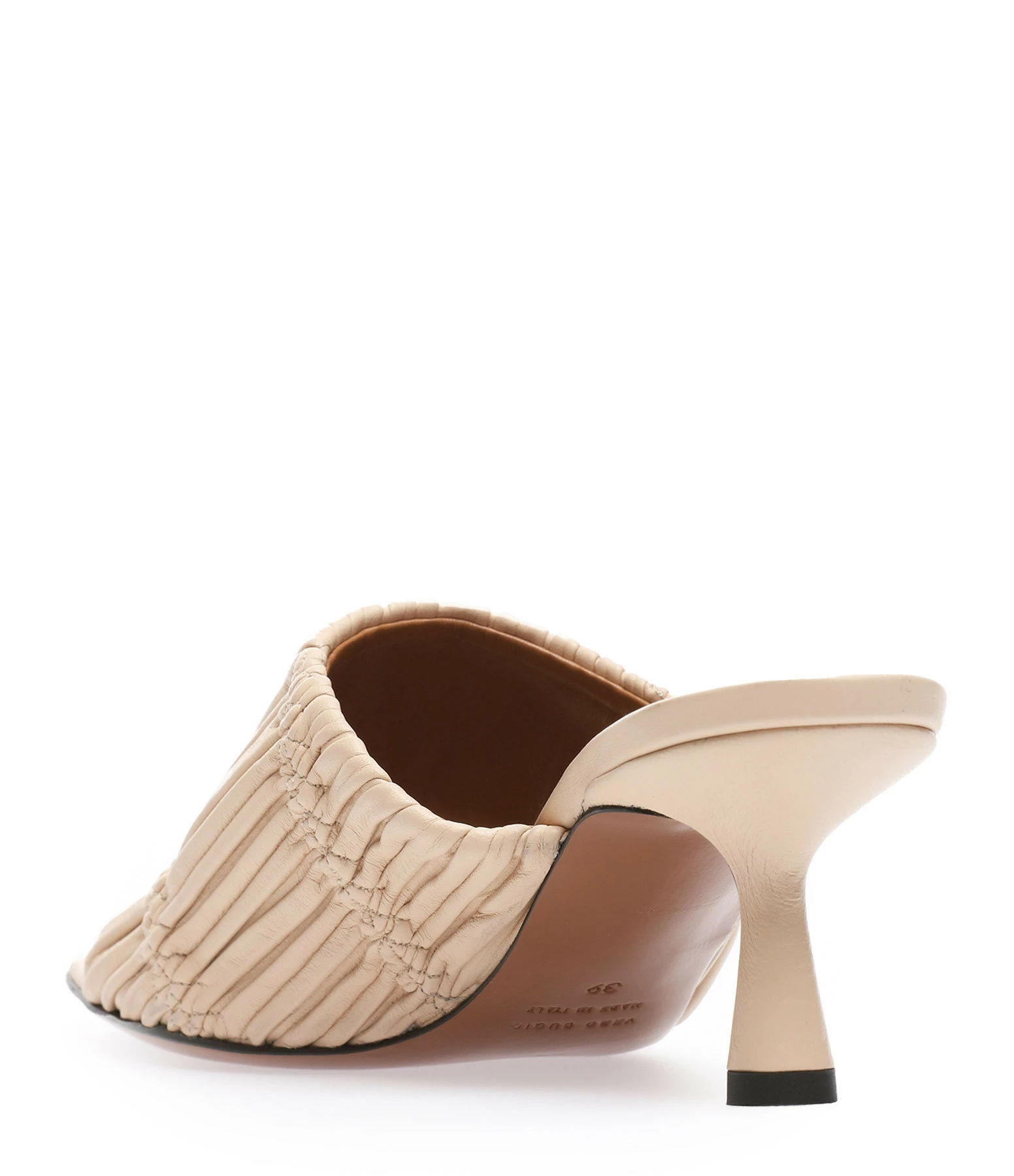 ATP Atelier Mules Caserta Cuir Plissé Beige 5 ATP Atelier Mules Caserta Cuir Plissé Beige – Image 3