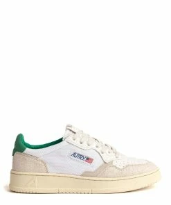AUTRY Baskets 01 Low Cuir Suédé Vert