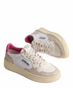 AUTRY Baskets 01 Low Cuir Suédé Fuschia -Golden Goose-boutique aul cn05 5