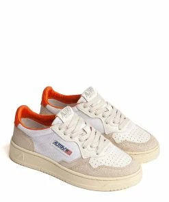 AUTRY Baskets 01 Low Cuir Suédé Orange -Golden Goose-boutique aul cn06 4