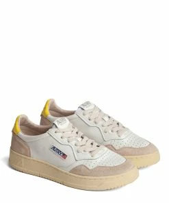 AUTRY Baskets 01 Low Cuir Suédé Blanc Jaune 11 AUTRY Baskets 01 Low Cuir Suédé Blanc Jaune -Golden Goose-boutique aul ls54 4