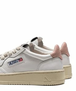 AUTRY Baskets 01 Low Cuir Blanc Rose -Golden Goose-boutique aulwll16 3
