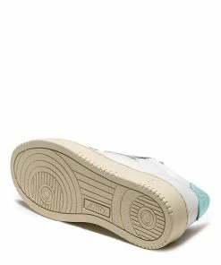 AUTRY Baskets 01 Low Cuir Blanc Turquoise -Golden Goose-boutique aulwll16 4 tur