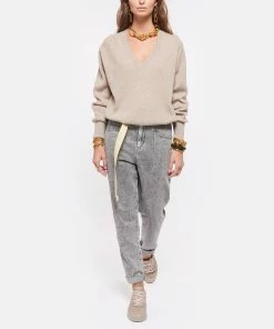 AUTRY Baskets 01 Low Cuir Chèvre Taupe -Golden Goose-boutique autry look20210706 98