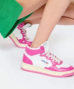 AUTRY Baskets Mid Cuir Rose -Golden Goose-boutique autry look20230207 33