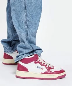 AUTRY Baskets Mid Cuir Amethyste -Golden Goose-boutique autry look20230207 66