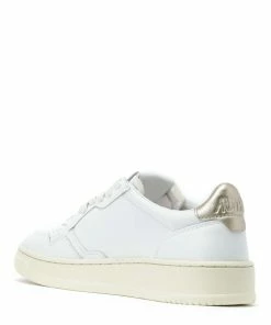 AUTRY Baskets 01 Low Cuir Blanc Doré -Golden Goose-boutique autry33074 pck20210601 3