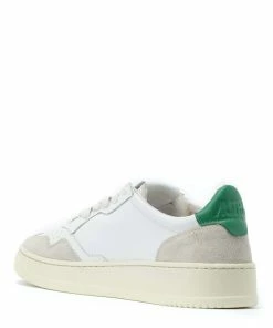AUTRY Baskets 01 Low Cuir Suédé Blanc Vert -Golden Goose-boutique autry33077 pck20210601 3