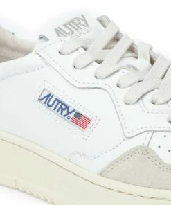 AUTRY Baskets 01 Low Cuir Suédé Blanc Vert -Golden Goose-boutique autry33077 pck20210601 4