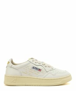 AUTRY Baskets 01 Low Cuir Blanc Platine