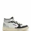 AUTRY Baskets Mid Vintage Cuir Blanc Noir Argenté 1 AUTRY Baskets Mid Vintage Cuir Blanc Noir Argenté -Golden Goose-boutique autry44240 pck20220617 1
