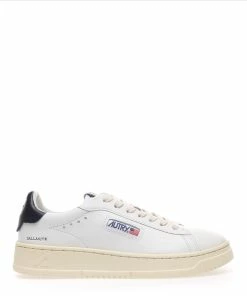 AUTRY Baskets Dallas Low Cuir Blanc Navy