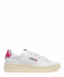 AUTRY Baskets Dallas Low Cuir Blanc Rose