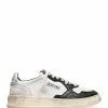 AUTRY Baskets Super Vintage Low Cuir Blanc Noir Silver -Golden Goose-boutique autry48202 pck20230124 1