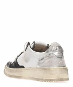 AUTRY Baskets Super Vintage Low Cuir Blanc Noir Silver -Golden Goose-boutique autry48202 pck20230124 3